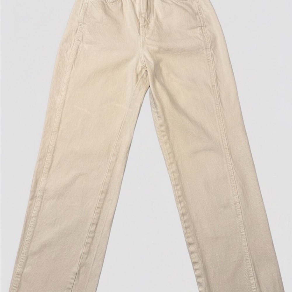 Zara Off-White Denim Pants
